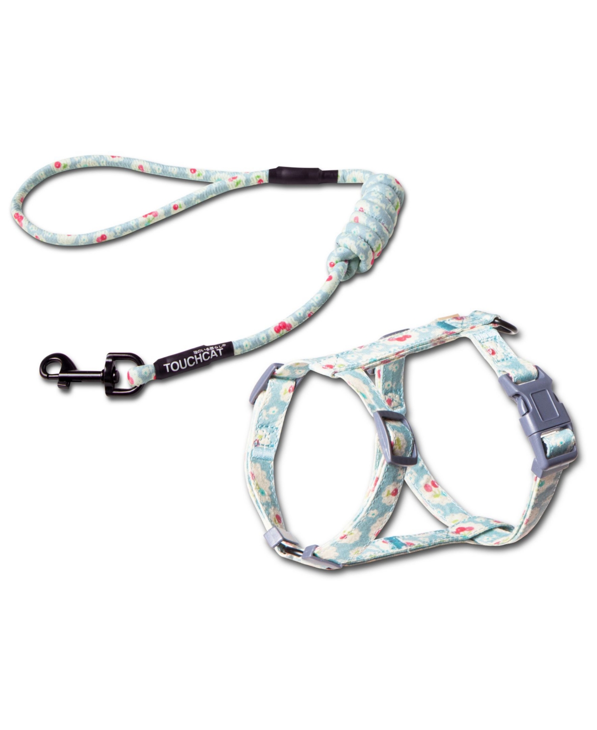 'Radi-Claw' Durable Cable Cat Harness and Leash Combo - Blue