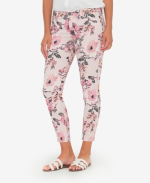 image of Kut from the Kloth Connie Mid-Rise Floral-Print Skinny Jeans