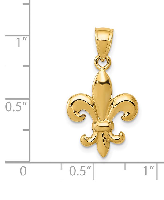 Macy's - Fleur-de-Lis Charm Pendant in 14k Gold