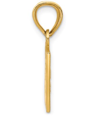 USA Flag Charm Pendant in 14k Yellow Gold & Enamel