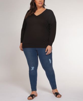 Black Tape - Plus Size Drop-Shoulder Sweater