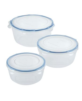 LocknLock Set of 3 Mini Tote Bags with (3) 4-Cup Bowls 