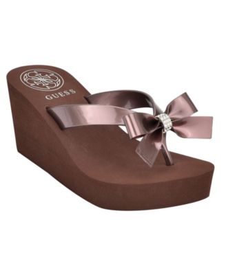 guess siarra wedge flip flop