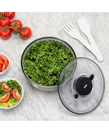  OXO Good Grips Stainless Steel Salad Spinner, 6.34 Qt. & Good  Grips 11-Pound Stainless Steel Food Scale with Pull-Out Display: Home &  Kitchen