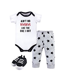 Baby Boys and Girls Bodysuit, Pant and Shoe Set