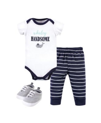 Treasure Cotton 3-Piece Layette Set with Footwear