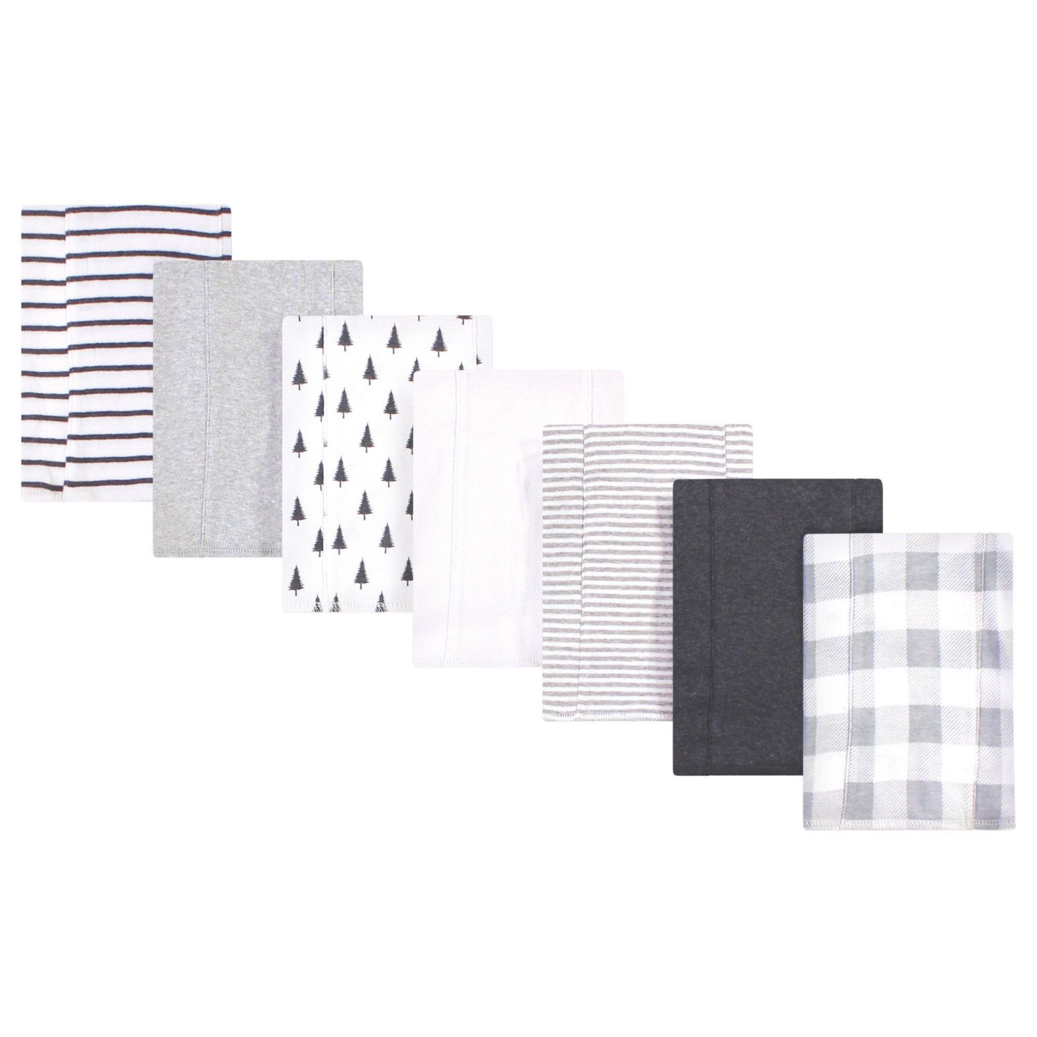 Unisex 7Pk Natural Interlock Burp Cloth