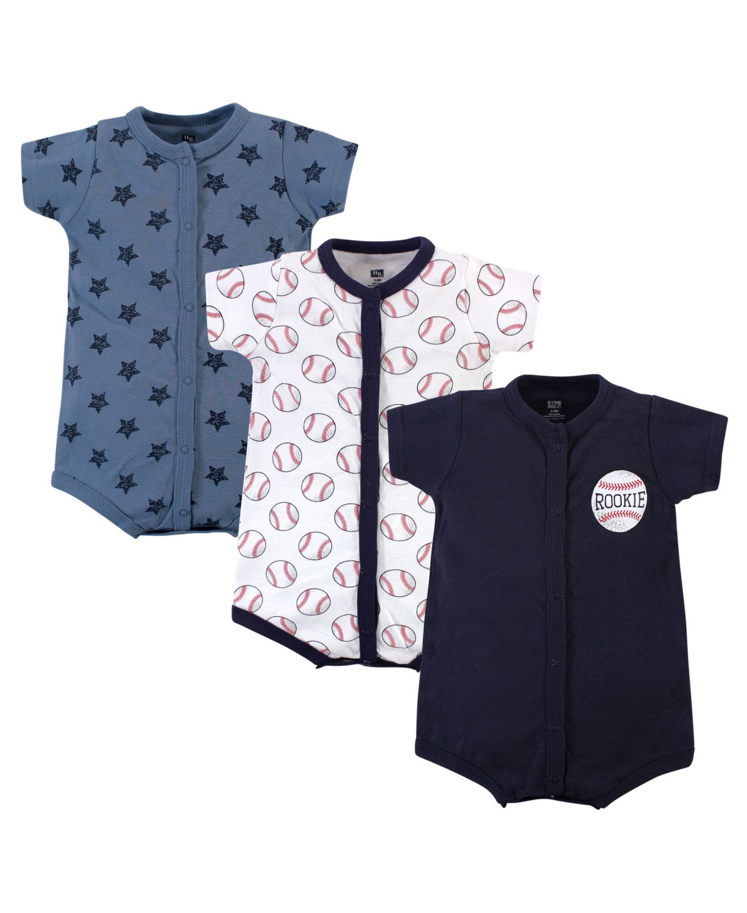 Baby Boys Hudson Soft Cotton Jumpsuits