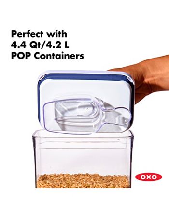 OXO Good Grips 6 Piece Large Canister Set with Scoops, 4.4 qt each, White