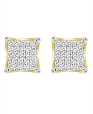 Men's Diamond (1/6 ct. t.w.) Earring Set in 10k Yellow Gold