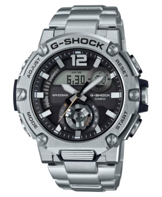 G-Shock - Men's Analog-Digital G-Steel Stainless Steel Bracelet Watch 43mm