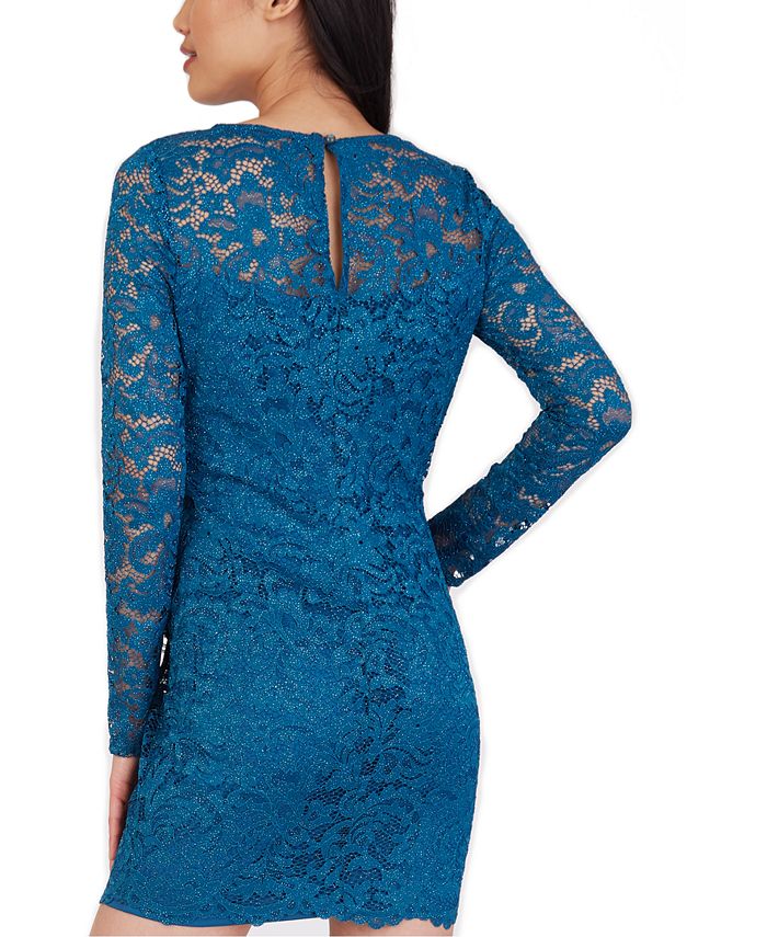 BCX Juniors' GlitterLace Bodycon Dress Macy's