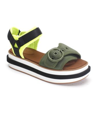 sporty neoprene flatform sandal