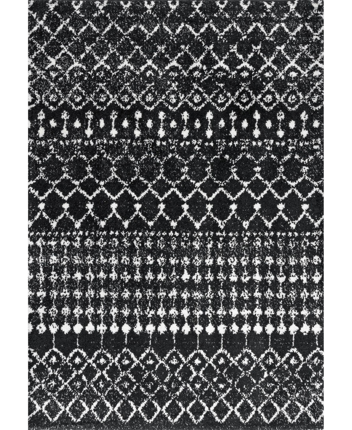 nuLoom Barbara GROC01D Black 7'10in x 10' Area Rug - Black