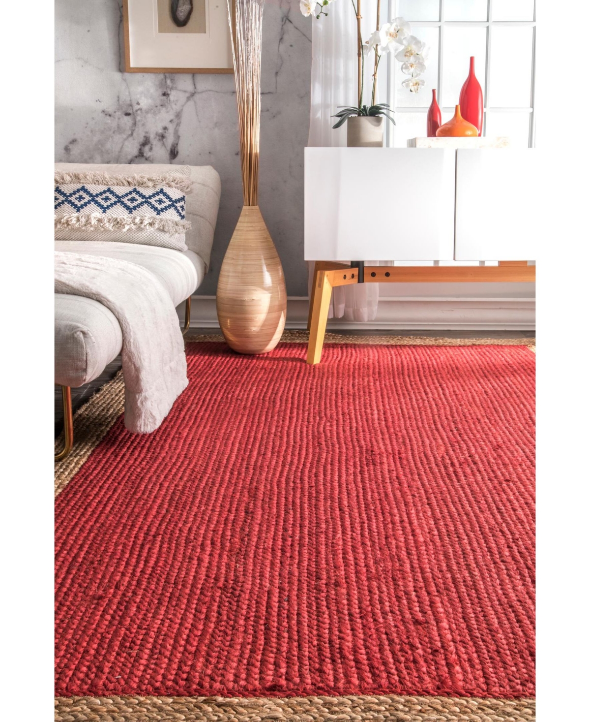 nuLoom Eleonora TAJT09CArea Rug - Red