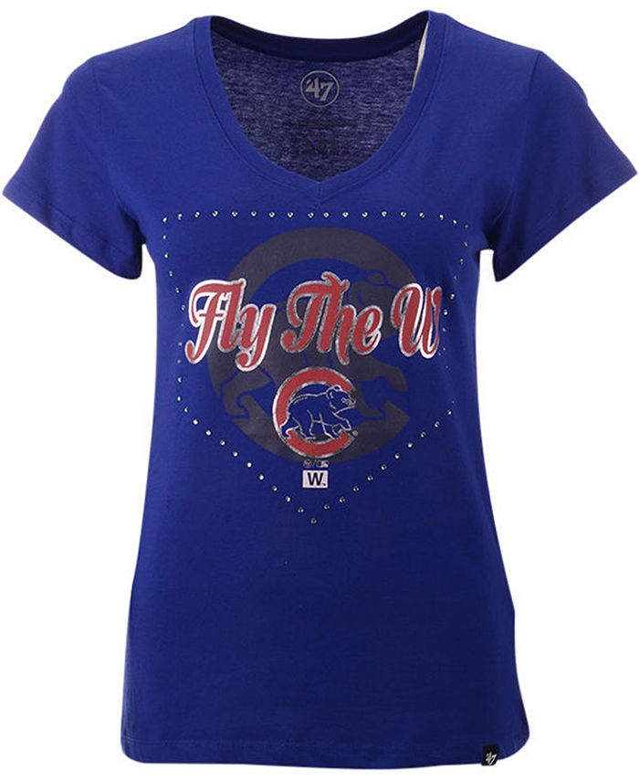 47 Brand Women's Chicago Cubs Flyout T-Shirt - Macy's