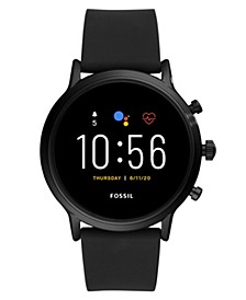 Tech Gen 5 Carlyle HR Black Silicone Strap Smart Watch 44mm, Powered by Wear OS by Google