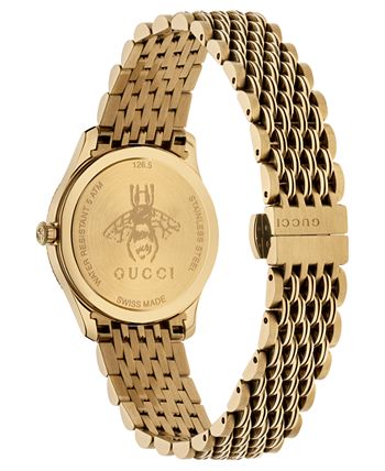 Gucci - Women's Swiss G-Timeless Slim Gold-Tone PVD Stainless Steel Bracelet Watch 29mm
