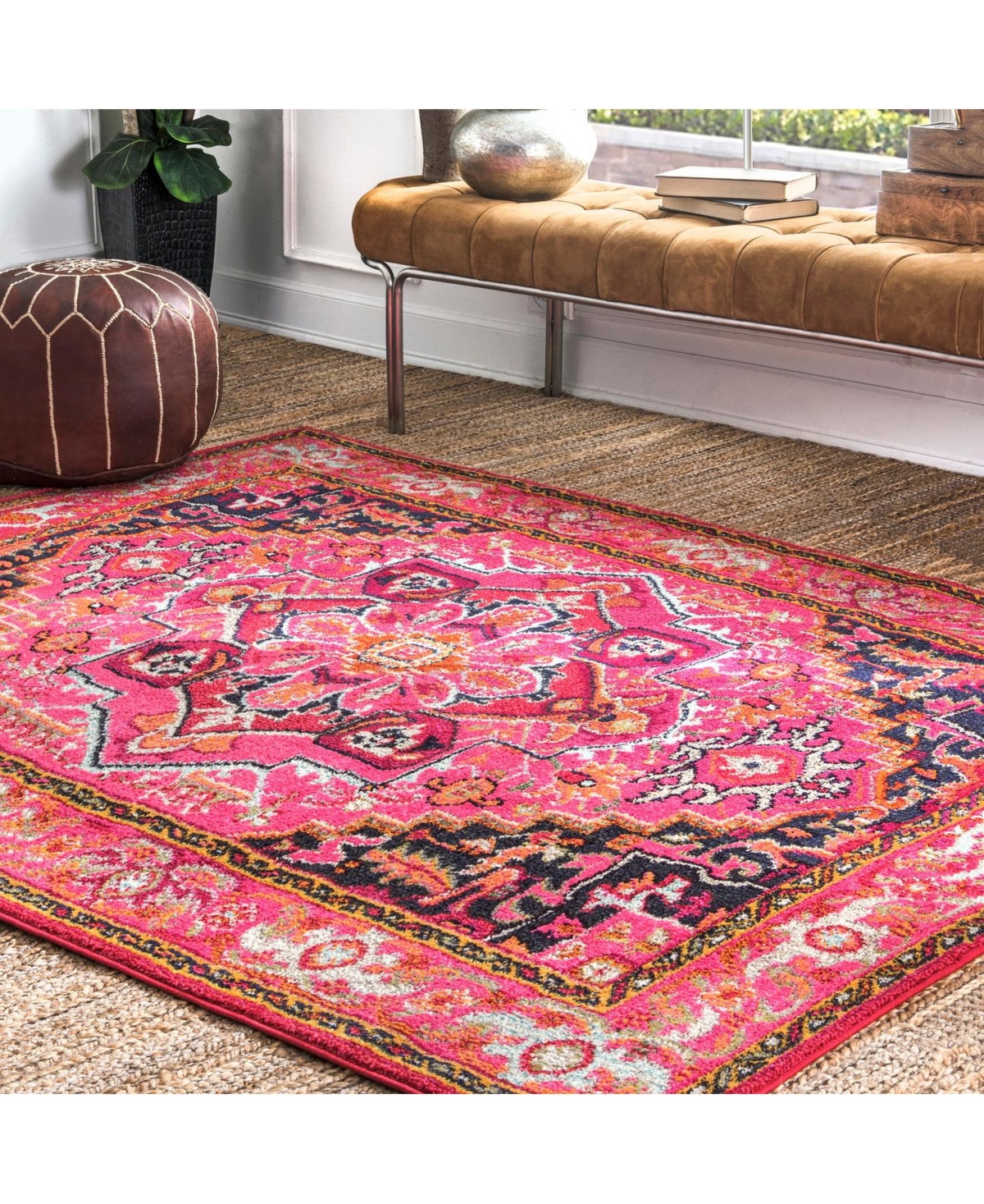 nuLoom Mackenzie KKCB10AArea Rug - Pink