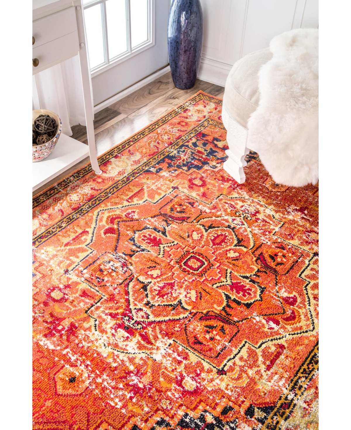 nuLoom Mackenzie KKCB10BArea Rug - Orange