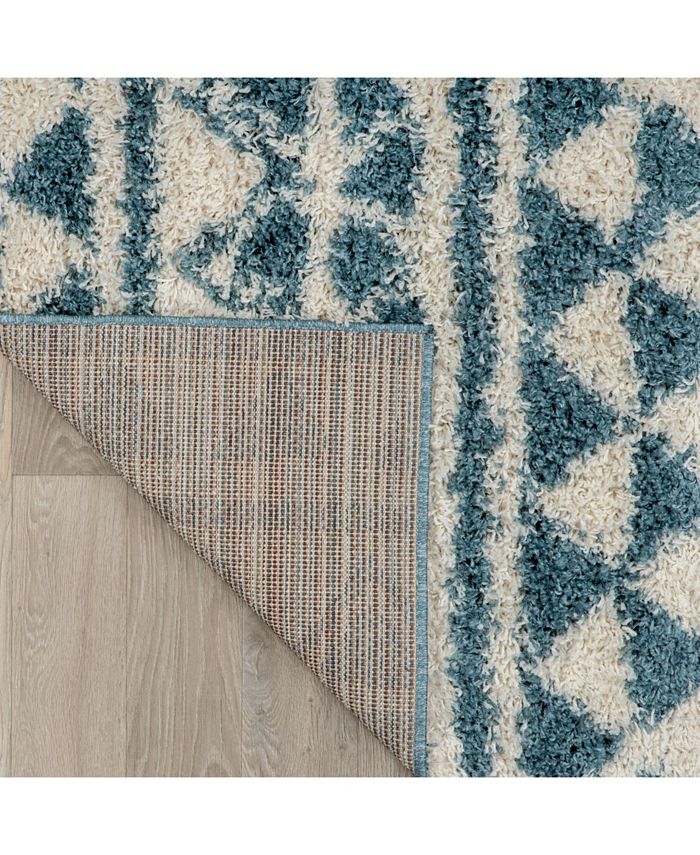 Main Street Rugs Hobart Shag 776 Blue 2' x 3' Area Rug Macy's