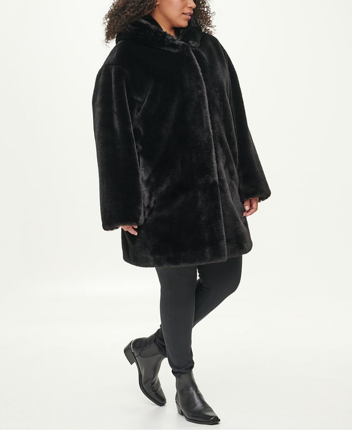 dkny plus size coats