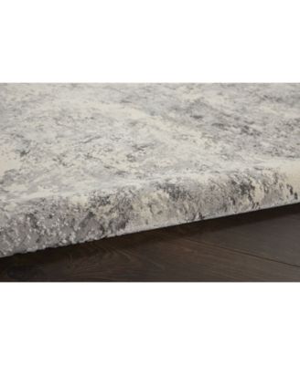 Rustic Textures RUS07 Gray and Beige 3'11" x 5'11" Area Rug