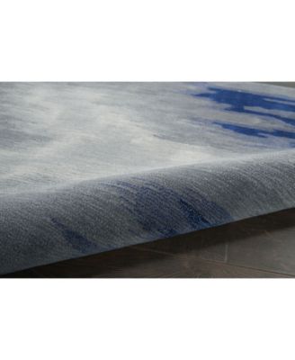 Symmetry SMM10 Gray and Blue 7'9" x 9'9" Area Rug