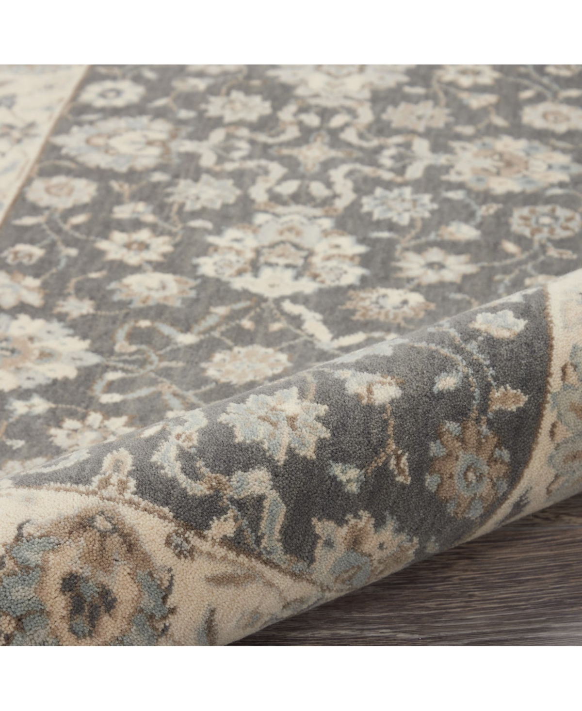 Nourison Home Living Treasures LI16 Gray and Ivory 2'6" x 8' Runner Rug