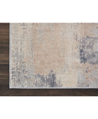 Rustic Textures RUS02 Beige and Gray 2'2" x 7'6" Runner Rug