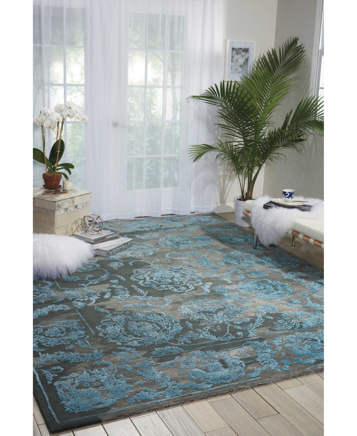 Nourison Home Opaline OPA12Area Rug - Charcoal