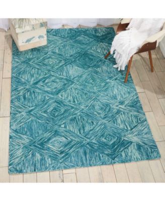 Interlock LNK01 Aquamarine 3'9" x 5'9" Area Rug
