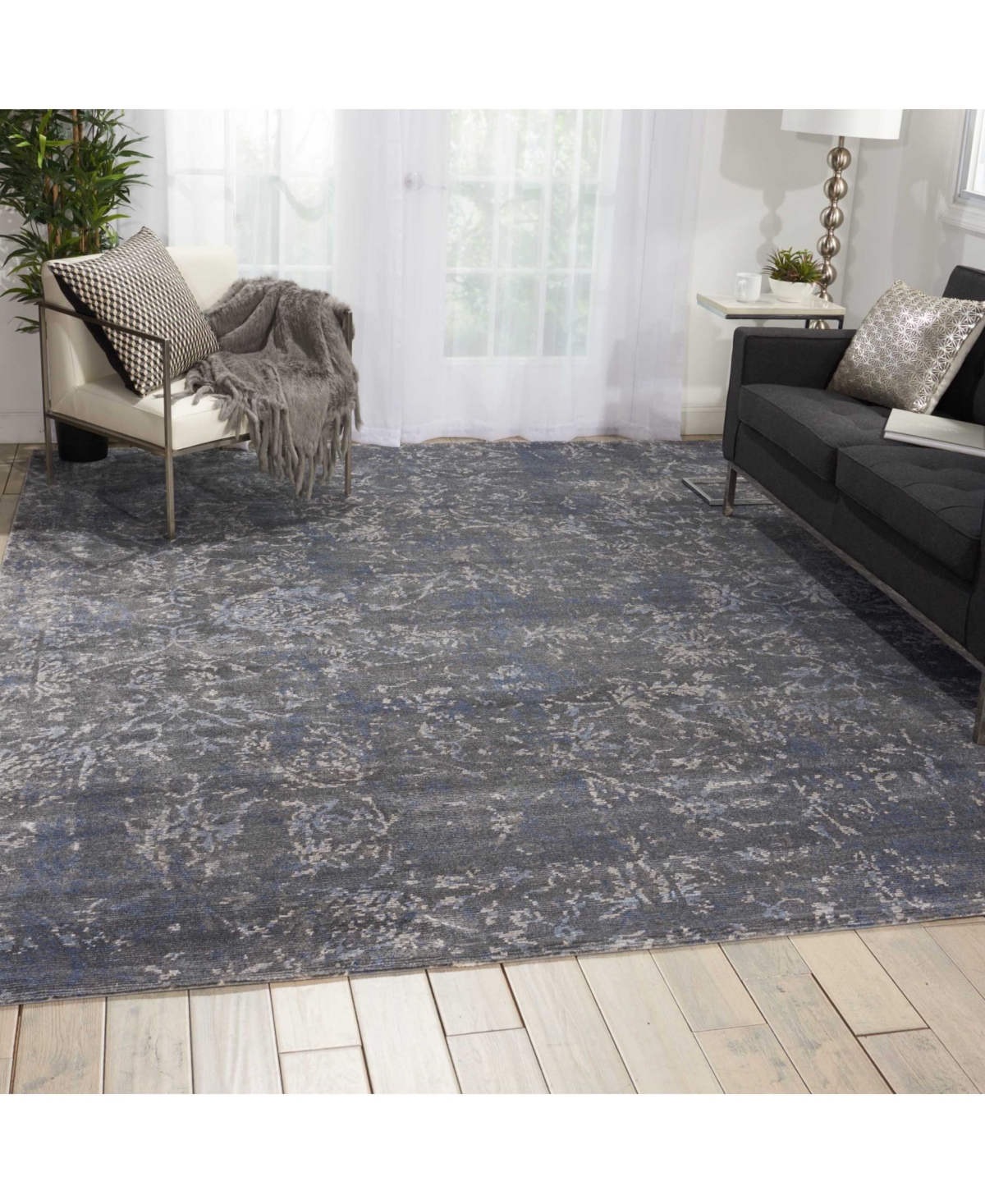 Nourison Home Lucent LCN04 Charcoal 8'6" x 11'6" Area Rug