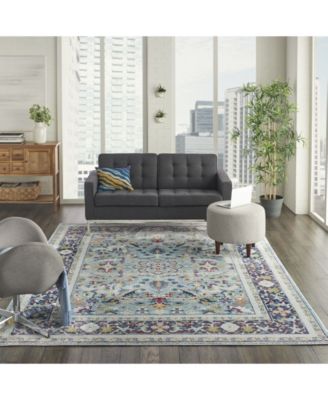 Ankara Global ANR14 Teal and Multi Rug