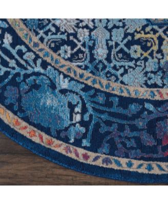 Nourison Home Ankara Global Anr04 Blue Multi Rug In Multi