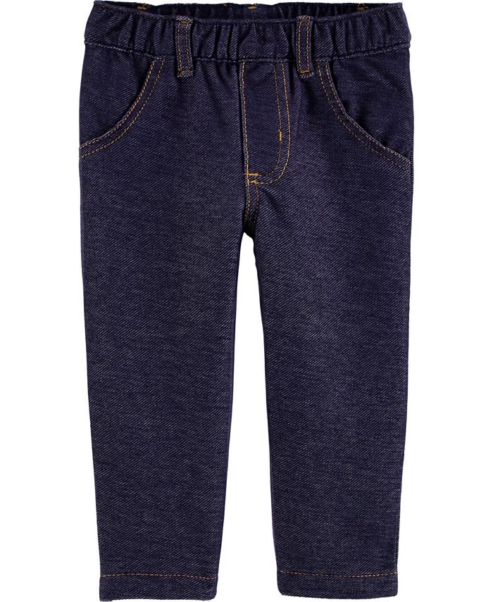 Carter's Baby Girls PullOn Knit Denim Pants Macy's