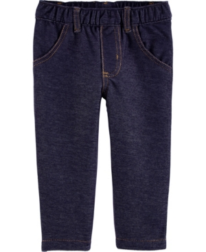 image of Carter-s Baby Girls Pull-On Knit Denim Pants