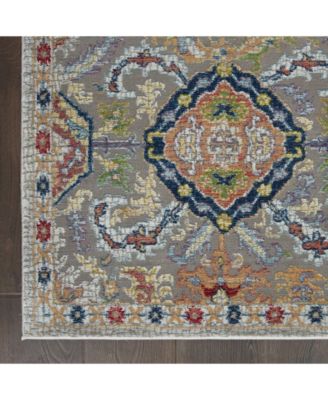 Ankara Global ANR12 Gray and Multi 5'3" x 7'6" Area Rug
