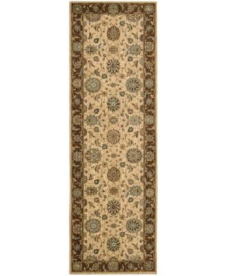 Living Treasures LI05 Beige 2'6" x 8' Runner Rug