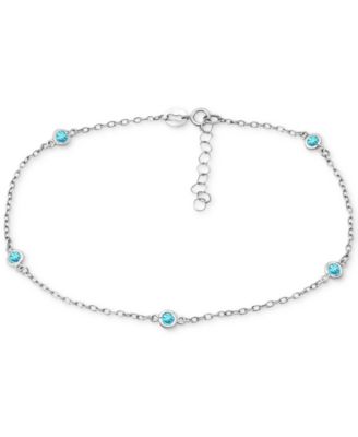 Giani Bernini - Multi-Stone Ankle Bracelet (Also in Cubic Zirconia)