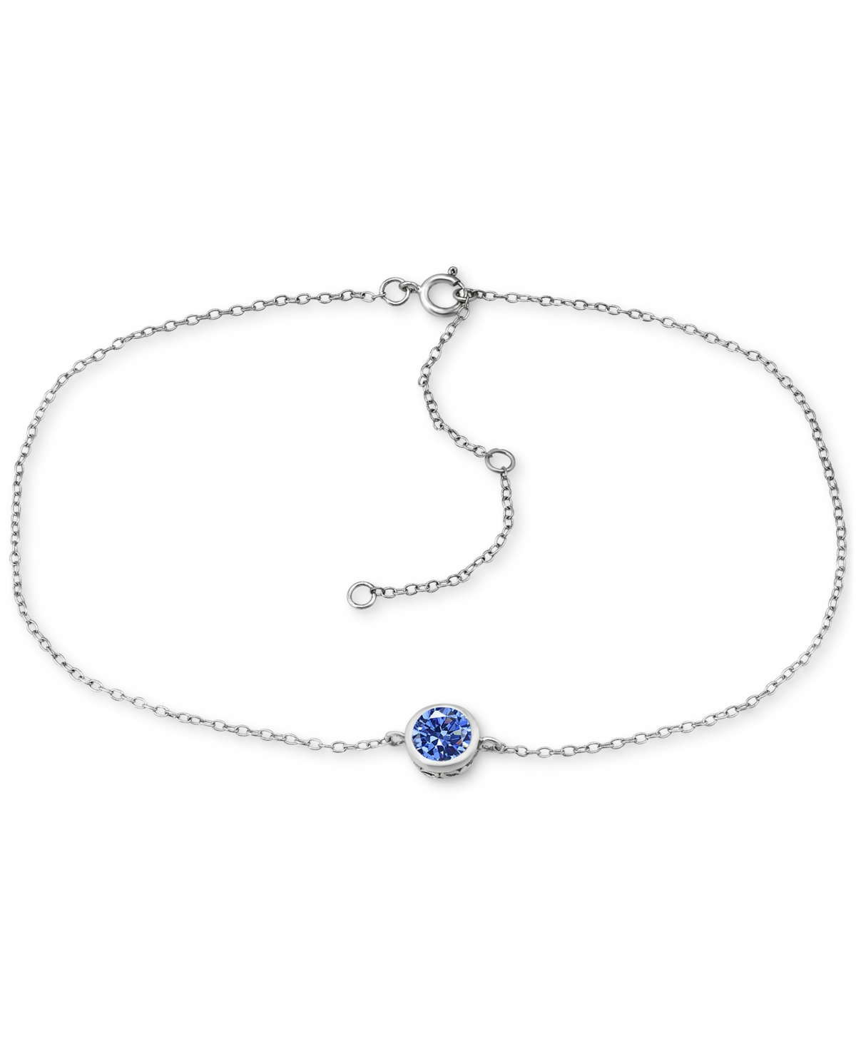 Giani Bernini Lab-Grown Opal Ankle Bracelet (Also in Cubic Zirconia), Created for Macy's
