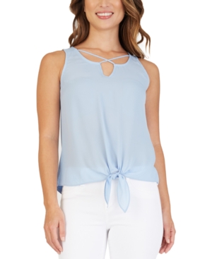 image of Bcx Juniors- Crisscross Tie-Front Top