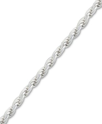 Sterling Silver Necklace, 20" Diamond Cut Rope Chain