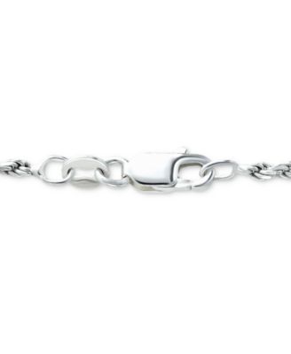 Sterling Silver Necklace, 18" Diamond Cut Rope Chain