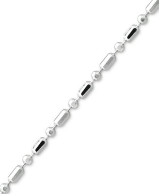 Sterling Silver Necklace, 18" Dot Dash Chain