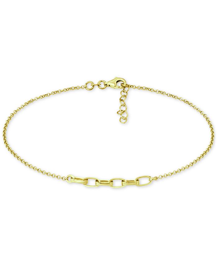 Giani Bernini Large Link Ankle Bracelet in 18k Gold-Plated Sterling ...