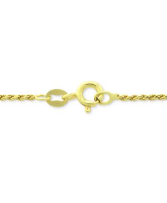 Twist Rope Ankle Bracelet in 18k Gold-Plated Sterling Silver, also available in Sterling Silver, Created for Macy's