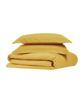 Solid Cotton Percale 2-Pc. Duvet Cover Set, Twin XL