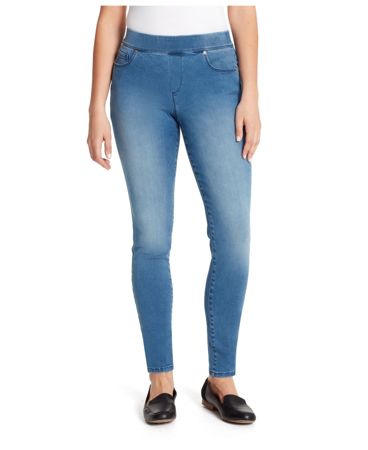Gloria Vanderbilt Avery Pull-on Slim Jeans In Frisco Wash