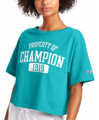 cropped champion t shirt